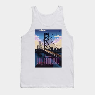 San Francisco California Travel poster Tank Top